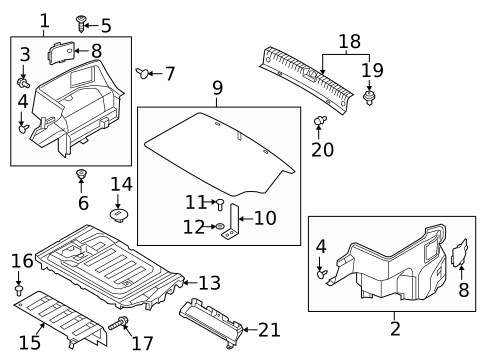 Interior Trim - Rear Body for 2020 Kia Optima #0