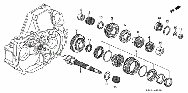 MT Countershaft for 2000 Honda Prelude #0