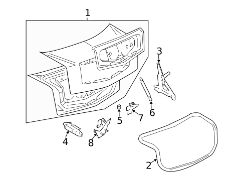 Lid & Components for 2005 Cadillac CTS #0