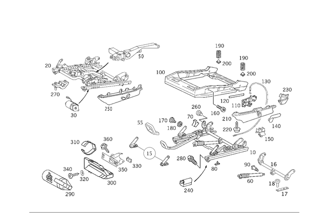 1709101636 - : Parts Kit, Seat Adjustm for Mercedes-Benz Image