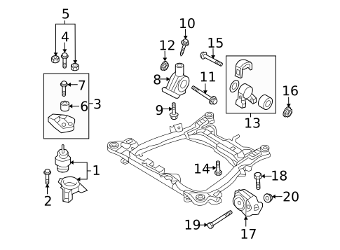 Engine & Trans Mounting for 2011 Kia Sedona #0
