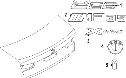 Exterior Trim - Trunk for 2025 BMW 228 xDrive Gran Coupe #0
