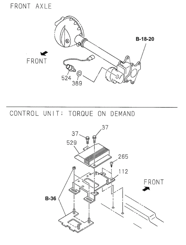Control Unit (Torque On Demand) for 1998 Acura SLX #0