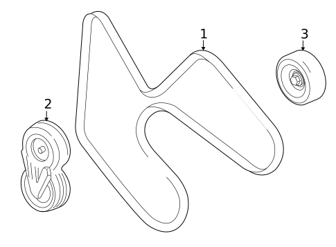 Accessory Drive Belt System Components for 2008 Ford Explorer Sport Trac #0