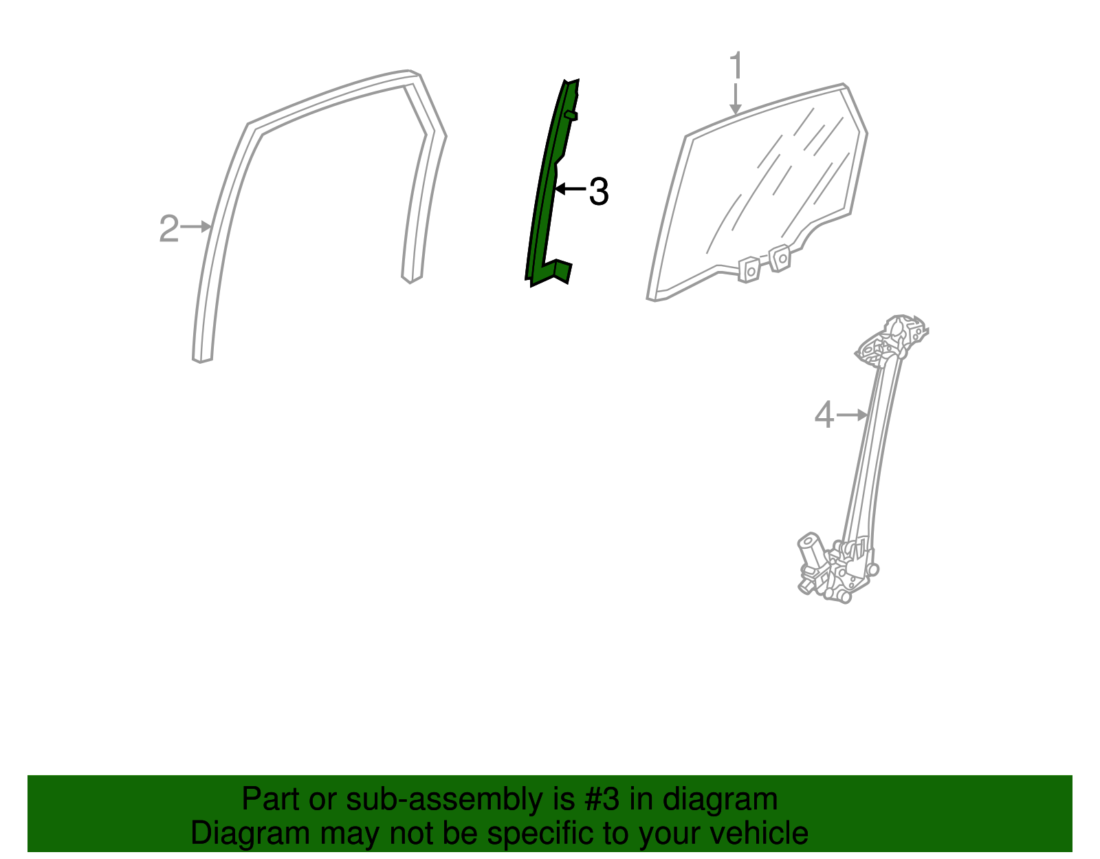 72771-TF0-003 - Honda Lower Sash 2009-2013 Honda Fit | Performance Auto ...