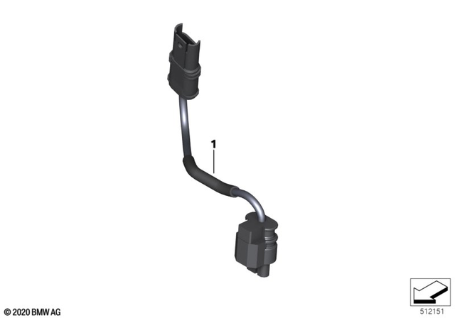 61121624811 - General Electrical System: Wire Crankshaft Sensor -  for BMW-Motorrad Image
