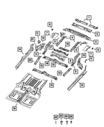 68410122AD - Body Sheet Metal Except Doors: Floor Pan for Mopar Image