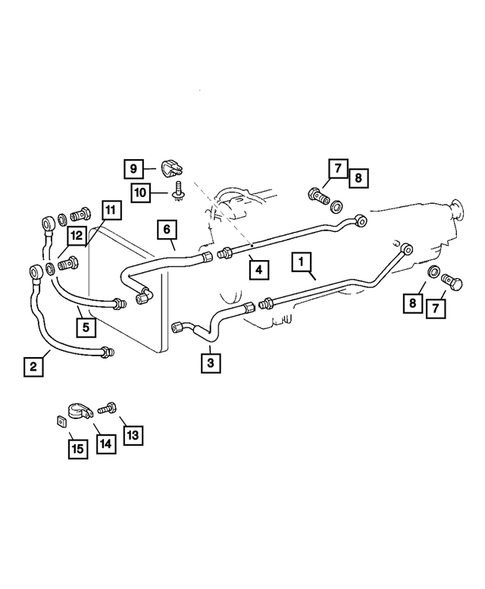 Lines, Transmission Oil Cooler for 2004 Chrysler Crossfire #0
