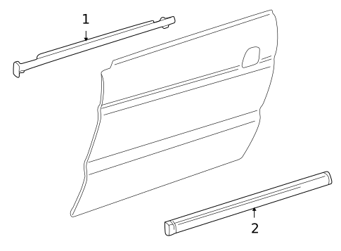 Exterior Trim - Front Door for 2002 Land Rover Discovery #0
