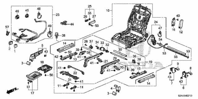 Front Seat Components (R.) (Power) for 2012 Honda Pilot #0