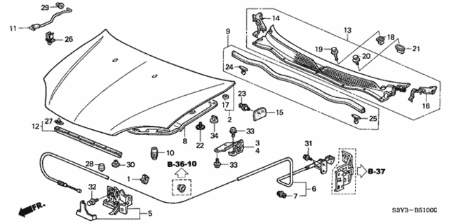 Hood for 2002 Honda Insight #0