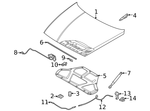 Hood & Components for 2023 Genesis GV80 #0