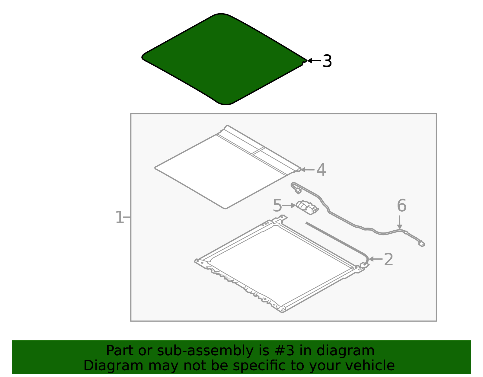 2020-2025 Kia Telluride Sunroof Glass 81640-S8100 | Kia OEM Parts Outlet