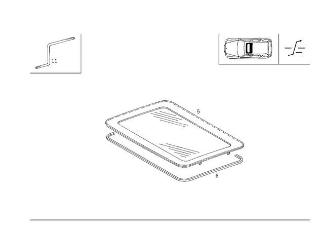 1637801021 - Electric Sliding/Lifting Roof: Cover for Mercedes-Benz: ML320, ML430, ML55 AMG Image image