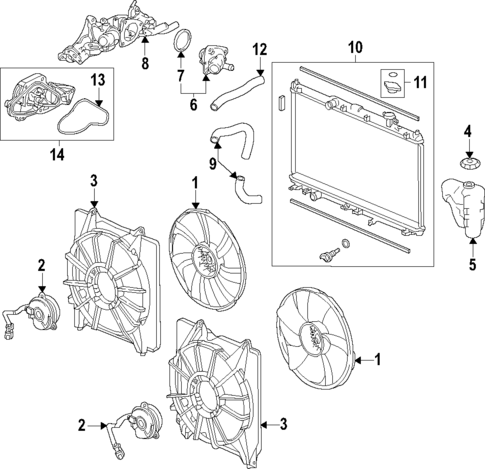 Cooling System for 2024 Honda Pilot #0