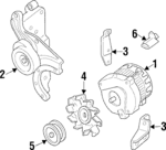 10463187 - Electrical: Alternator for Buick: Century | Cadillac: Cimarron | Chevrolet: Beretta, Cavalier, Celebrity, Corsica, Lumina APV | Oldsmobile: Cutlass Ciera, Cutlass Cruiser, Firenza, Silhouette | Pontiac: 6000, Sunbird, Trans Sport Image