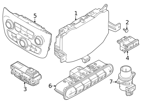 Cluster & Switches for 2024 Fiat 500E #0