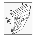 7222B119YB - : Door Trim Panel for Mitsubishi: Outlander, Outlander PHEV Image
