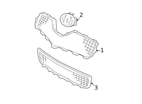 Grille & Components for 2011 Toyota Yaris #1