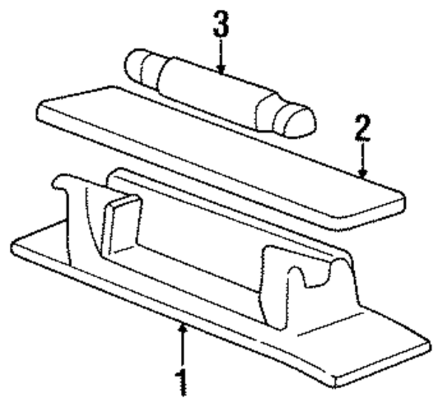 63261372763 - : License Lamp for BMW: 318i, 318is, 325, 325e, 325es, 325i, 325is, 325iX, 524td, 528e, 533i, 535i, 535is, 633CSi, 635CSi, 733i, 735i, L7, M3, M5, M6 Image