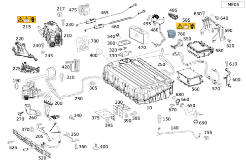 Power Supply Electric Drive/High-V Oltage Lines for 2017 Mercedes-Benz S550e #0