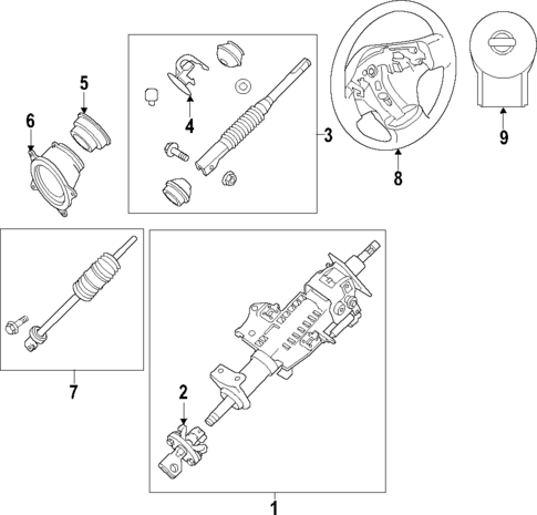 Steering Column for 2009 Nissan Xterra #0