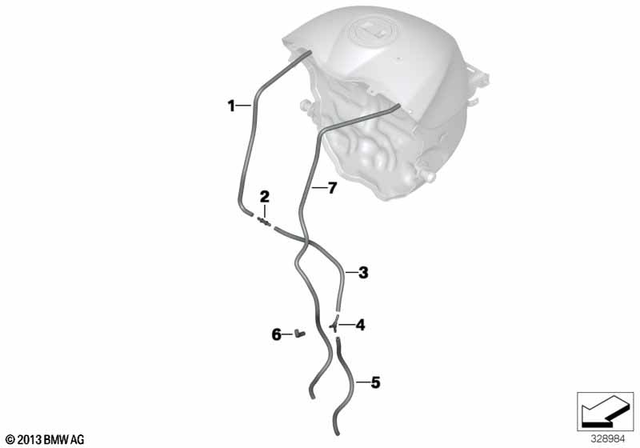 16137728038 - Fuel Supply: Bulk Material, Fuel Hose - 4.5X9mm for BMW-Motorrad Image