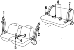 12517832 - Electrical: Belt &amp; Retractor for Buick: LeSabre | Oldsmobile: 98 Image