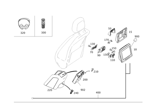 Rear Seat Entertainment System for 2015 Mercedes-Benz GLK250 #0