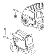 55360573AA - Labels All Vehicle Locations: Flipper Glass Label for Mopar Image