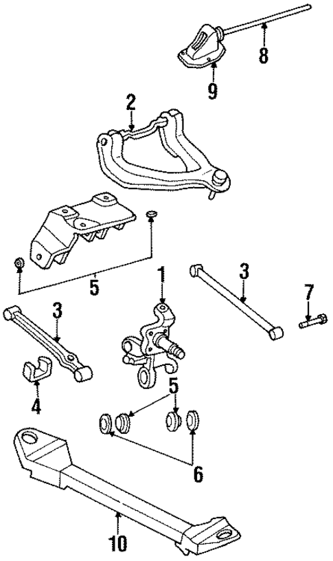 Rear Suspension for 1996 Chrysler Cirrus #1