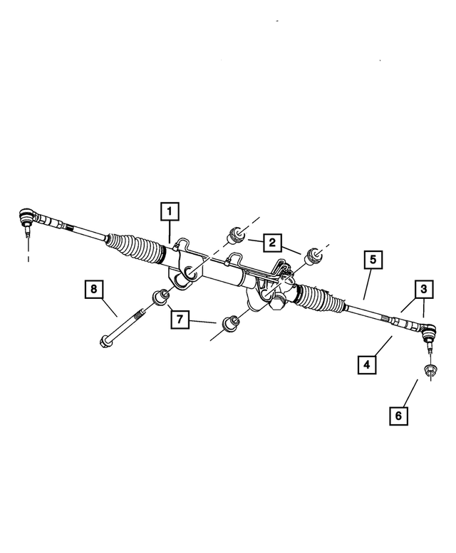 52106521AZ - : Steering Gear Rack for Mopar Image