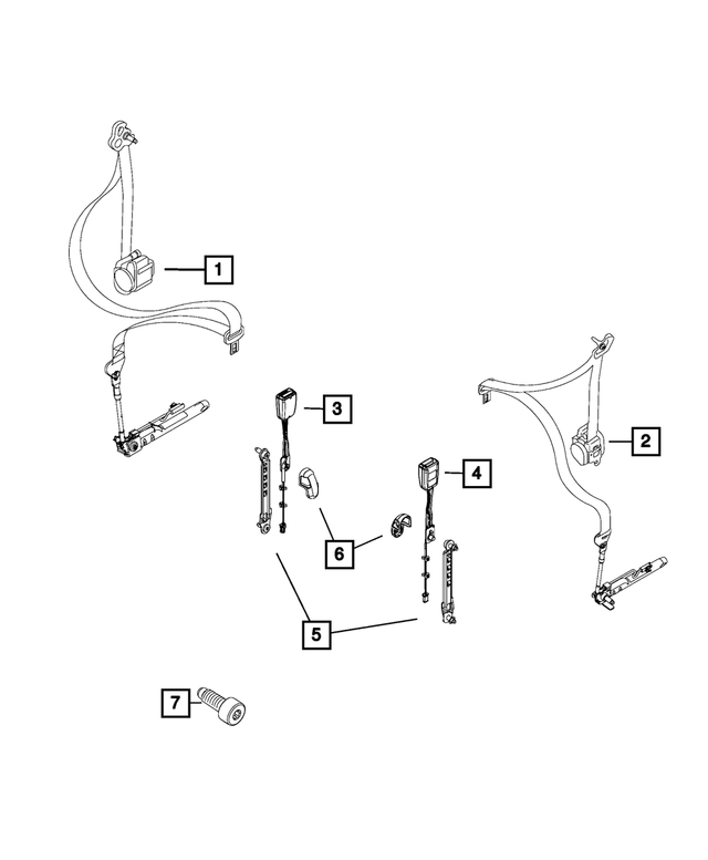 « 68720084AA – Restraints : Ens Boucle-ceint Securite Ens Boucle, Côté Gauche pour Mopar Image »