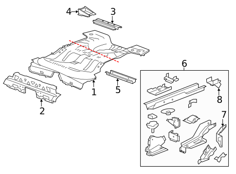 Rear Floor & Rails for 2016 Buick LaCrosse #0