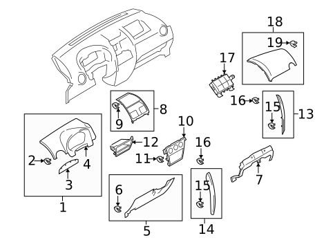 Instrument Panel Components for 2011 Suzuki SX4 #0