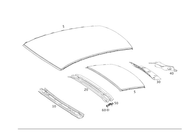 2926570100 - : Paneling, Roof for Mercedes-Benz Image