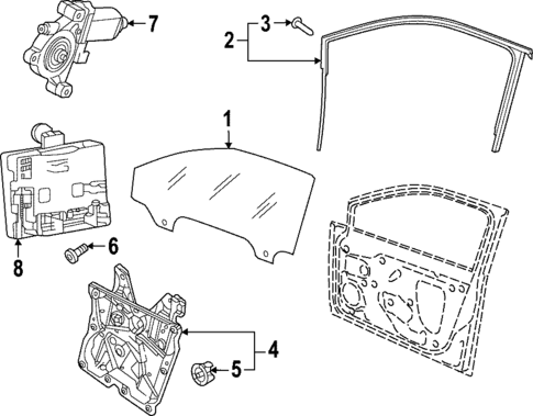 Glass - Front Door for 2025 Volkswagen GTI #0