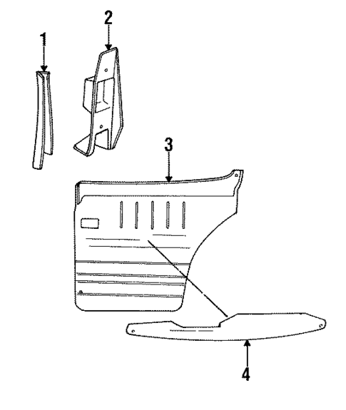 Interior Trim - Rear Door for 1990 Saab 900 #0
