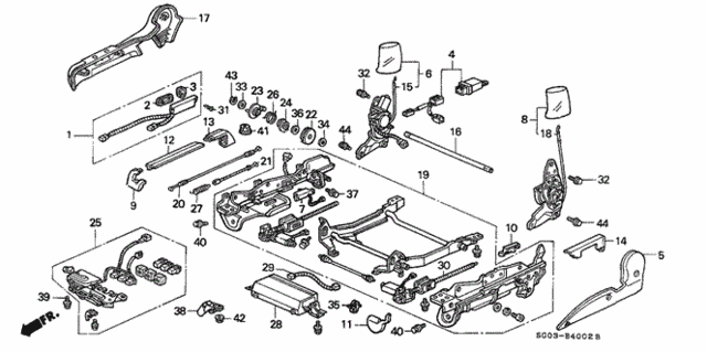 Right Front Power Seat Adjuster ('89-'90) for 1990 Acura Legend #0