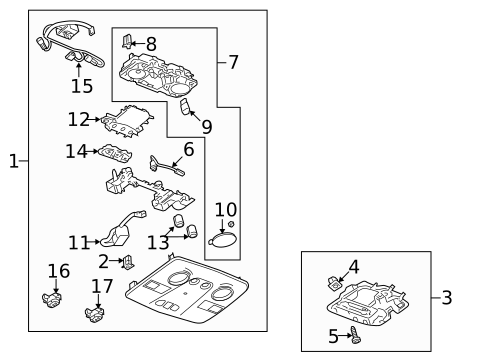 Overhead Console for 2015 Chevrolet Impala #20