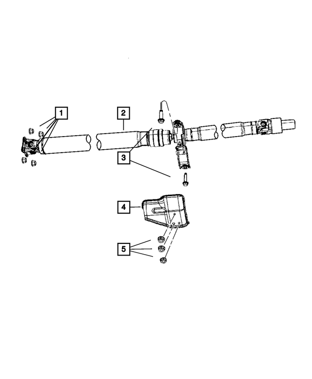 6104422AA - Propeller Shafts and U-Joints: Hex Head Bolt And Washer, Mounting for Mopar Image