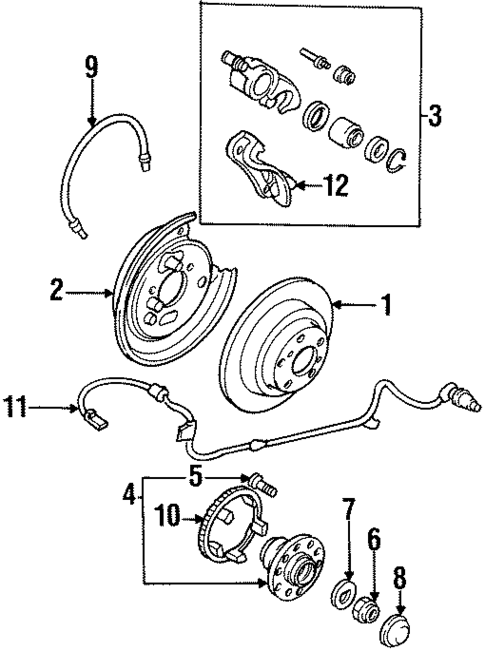 Anti-Lock Brakes for 1996 Subaru Legacy #2