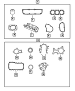 68029543AB - 3.8L Gas; Engine: Engine Upper Gasket Package for Mopar Image