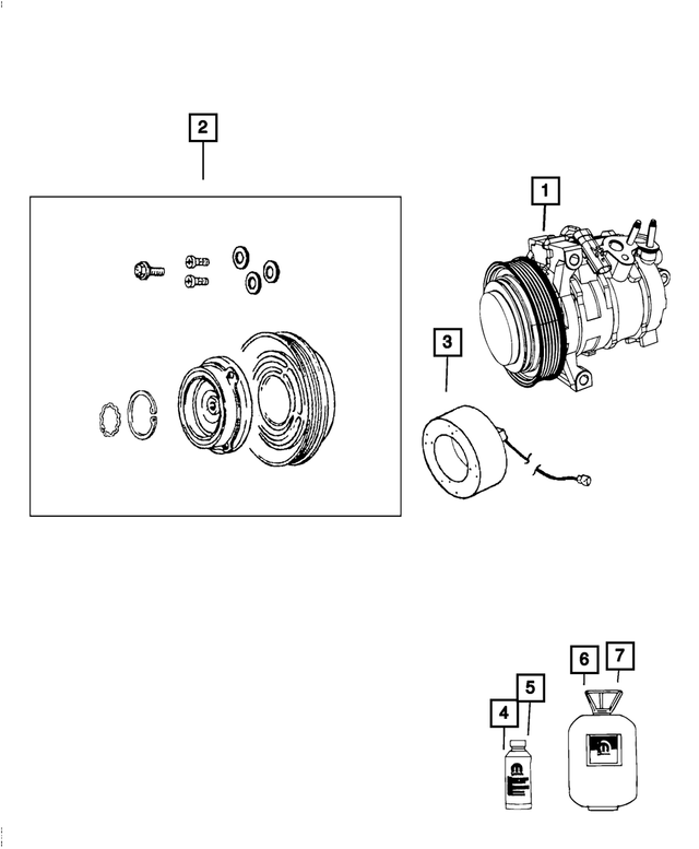68405122AA - Air Conditioners and Heaters: A/c Compressor Clutch Overhaul Kit for Mopar Image