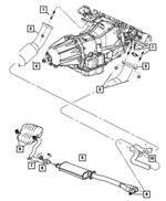4578445AB - : Catalytic Converter, Left for Mopar Image