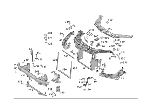 Front Reinforcement and Radiator Support for 2015 Mercedes-Benz ML250 #0