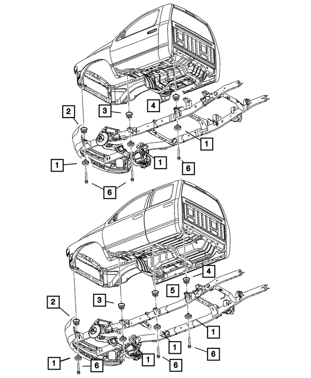 55275749AA - Frames and Bumpers: Body Hold Down Insulator for Mopar Image image