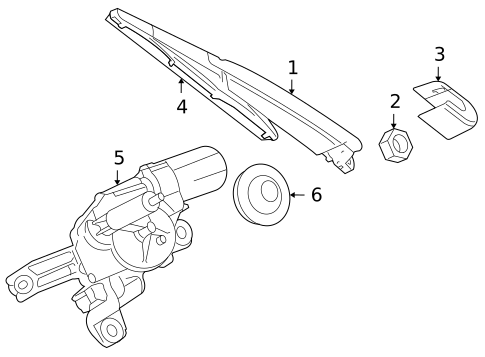 Wiper & Washer Components for 2010 Saab 9-3X #1