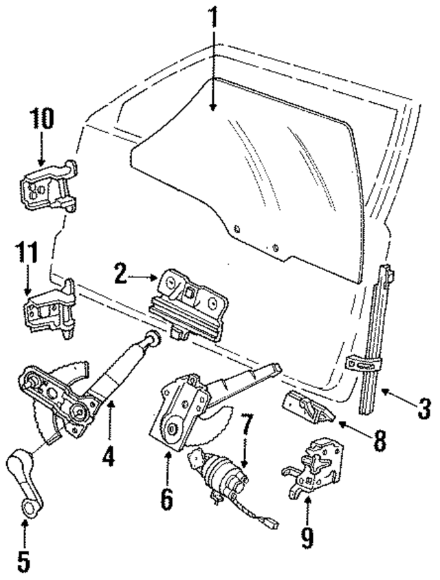 E8TZ1022800A - Body: Hinge for Ford: Bronco II, Ranger Image