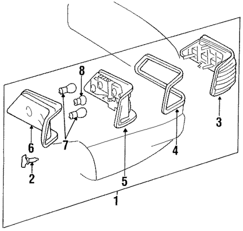 Combination Lamps for 1988 Mercedes-Benz 300CE #0